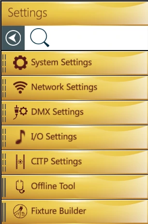 Menu-Settings