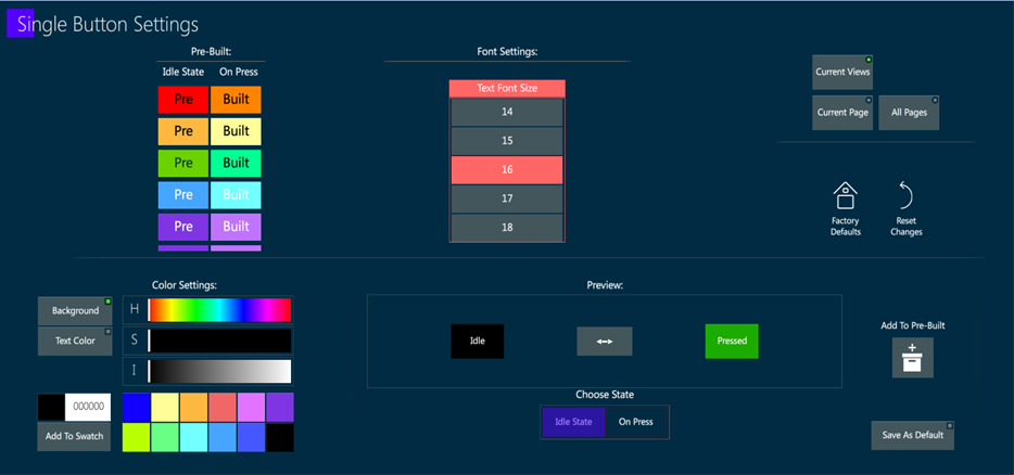 Single-Button-Settings
