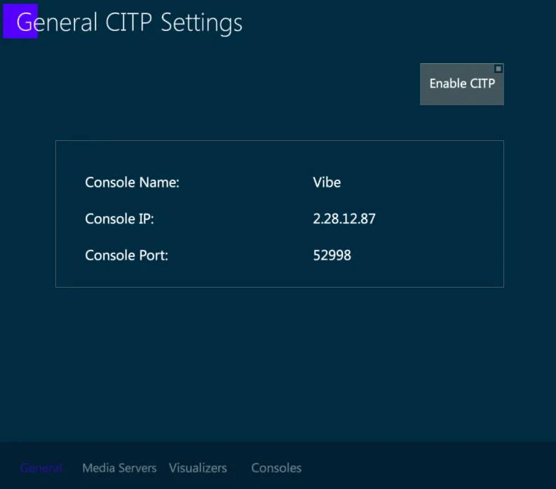 CITP-Settings