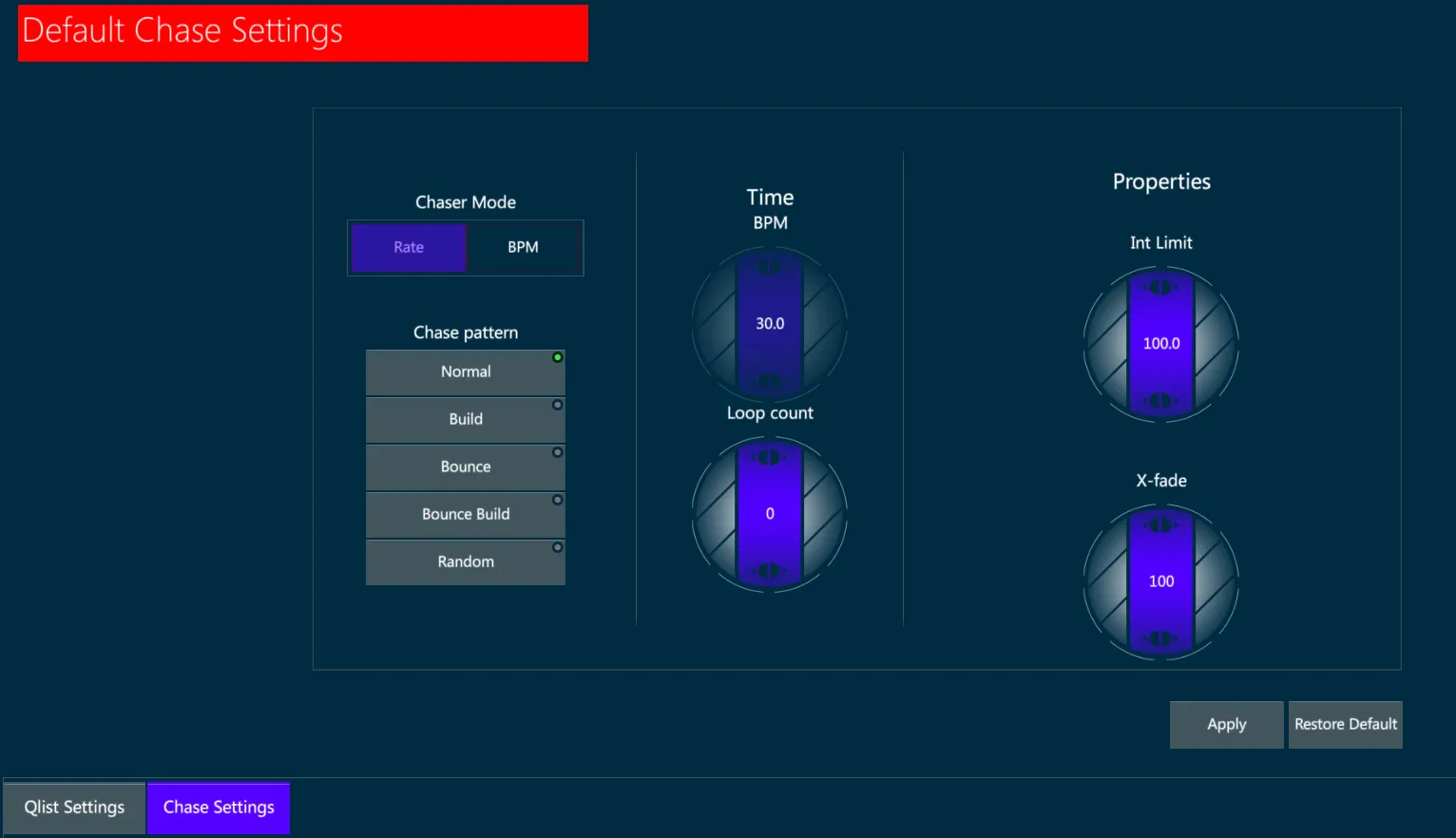 Default-Chase-Settings