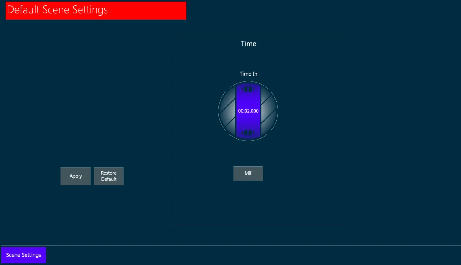Default-Scene-Settings