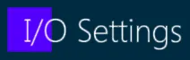 IO-Settings
