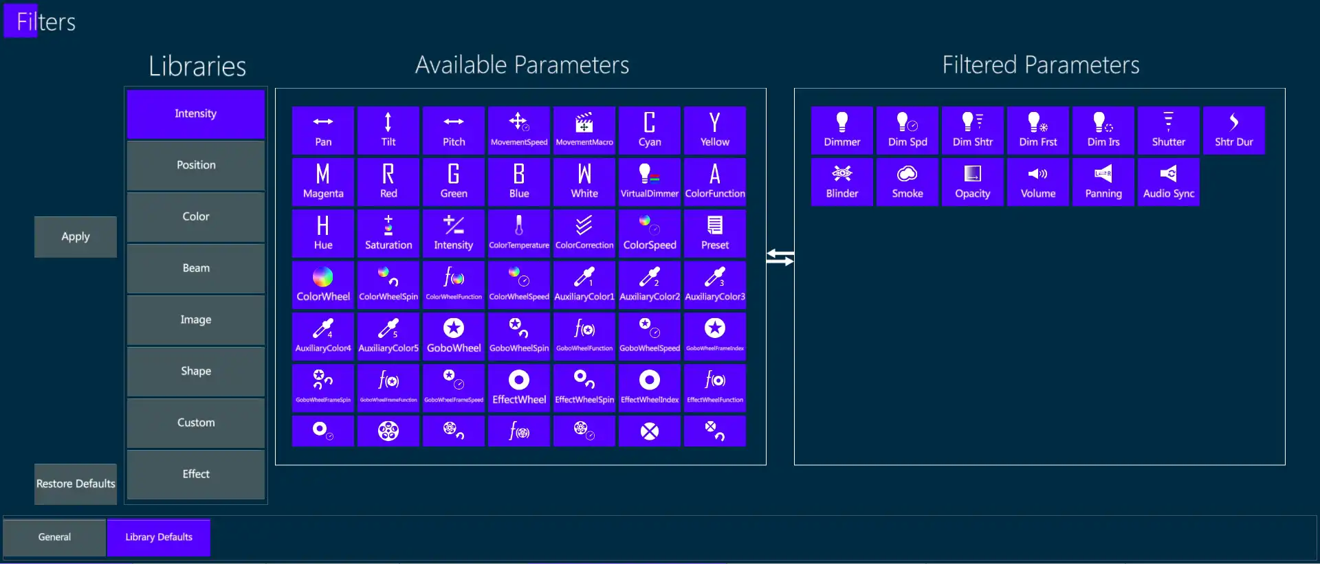 Library-Defaults
