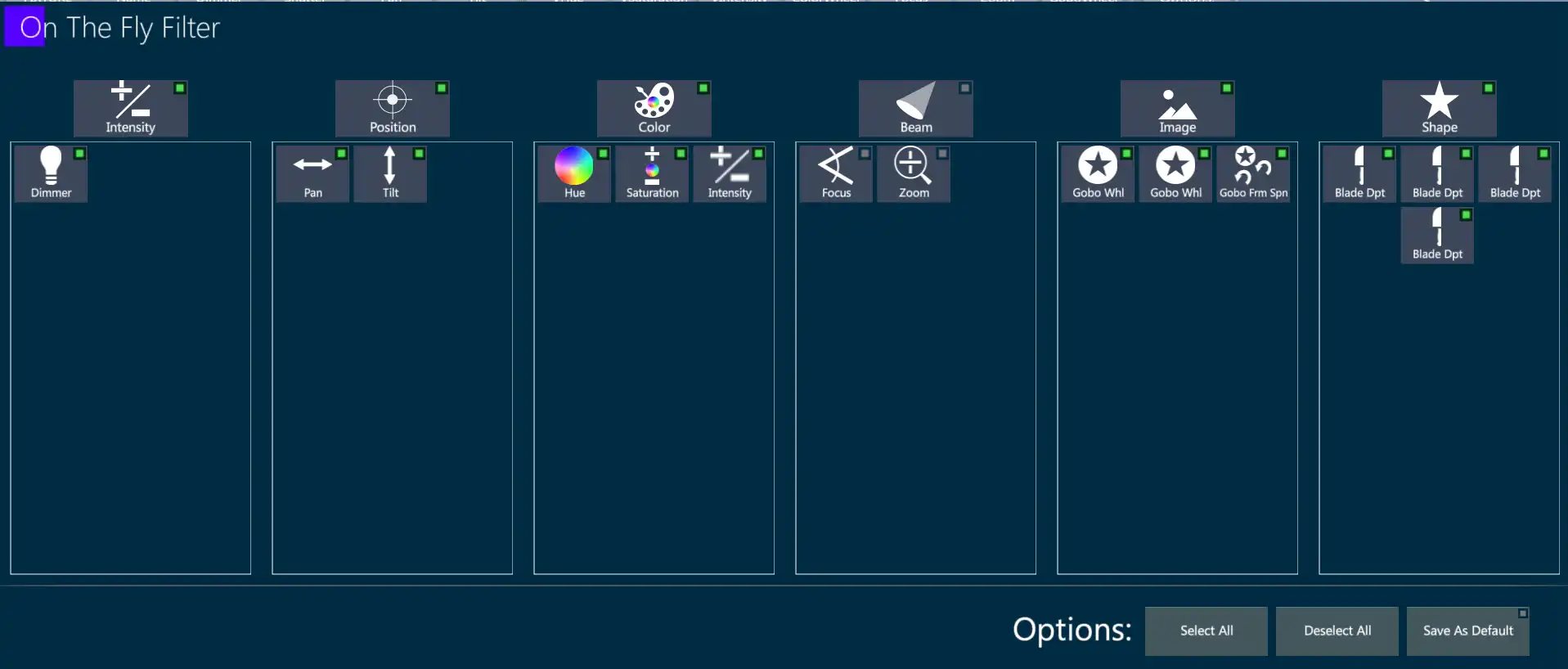 On-the-Fly-Filters
