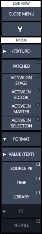 Live-View-Menu